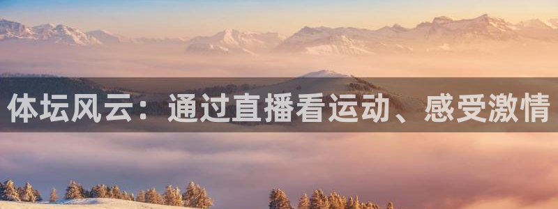 体坛风云：通过直播看运动、感受激情