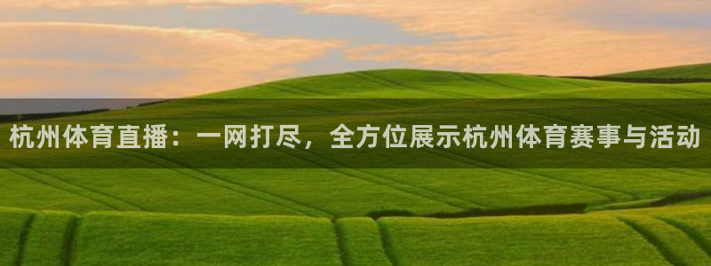 杭州体育直播：一网打尽，全方位展示杭州体育赛事与活动