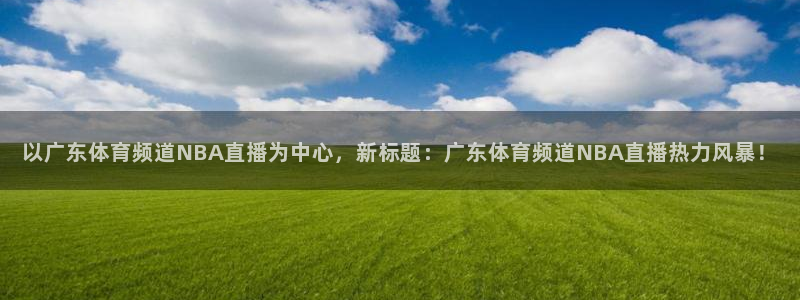 以广东体育频道NBA直播为中心，新标题：广东体育频道NBA直播热力风暴！